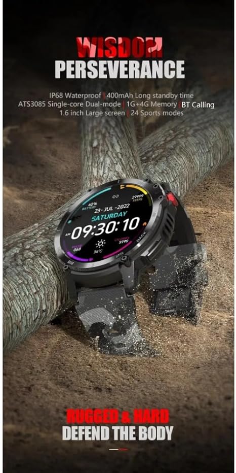 C22 Smartwatch 1.6" Bluetooth Call Music Outdoor