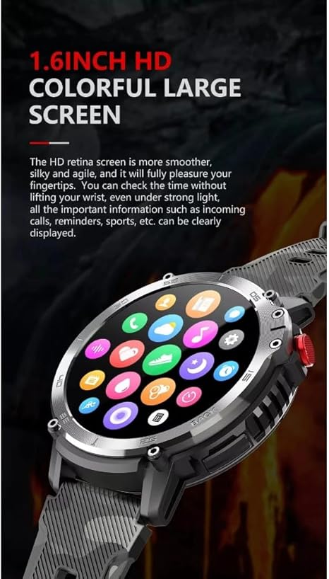 C22 Smartwatch 1.6" Bluetooth Call Music Outdoor